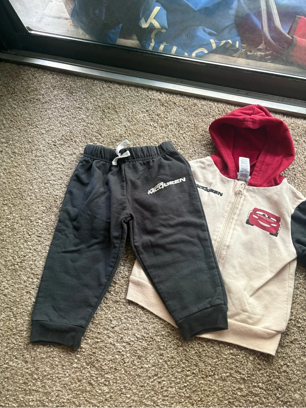 Disney Lightning McQueen Kids Matching Set in White, Red, Black
